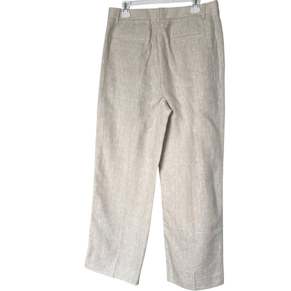 Banana Republic High Rise Palma Straight Leg Linen Pant Size 12 in Natural Color - Picture 8 of 16